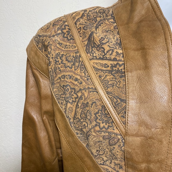Vintage Long Brown Leather Coat - Picture 3 of 12